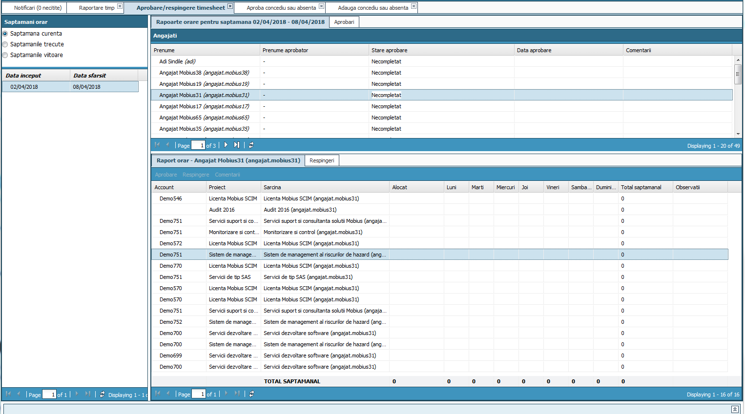 Mobius Timesheet